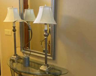 Glass And Metal Entryway Items