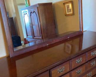 Dresser With Nine Drawers And Mirror