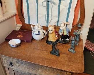 Oak wash stand 