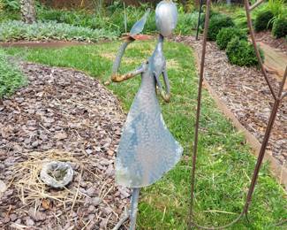 Metal garden art