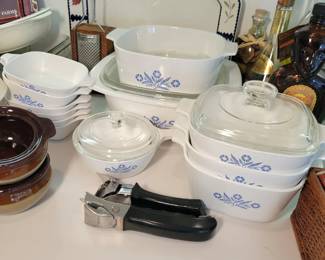 Blue cornflower corning bakeware
