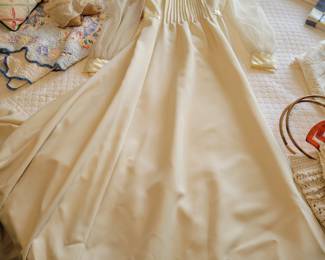80s handmade wedding gown