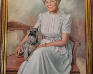 Womans portrait done in oil
