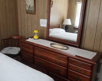 Cherry dresser with mirror by Kenlea Crafts of Kenbridge, VA