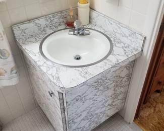 Corner bath vanity