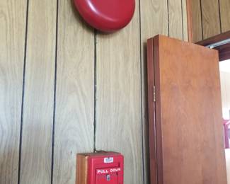 Fire alarm box & bell - not hooked up - for decorative purposes only
