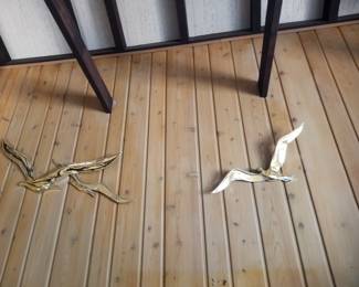 Large metal bird sculpts