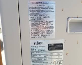 Fujitsu mini-split unit with one head