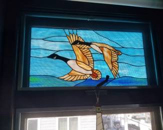 Stained glass window panel