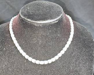 Vintage Silver Tone Trifari Rhinestone Necklace