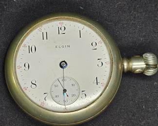 Antique 1909 Elgin Open Face Pocket Watch