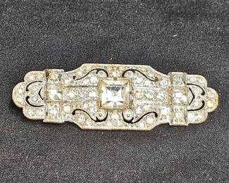 Art Deco Rhinestone Brooch