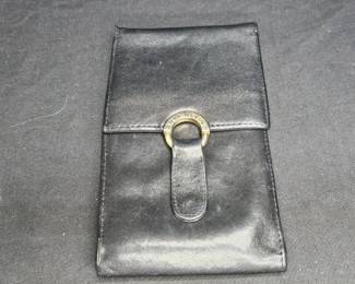 Anne Klein II Black Leather Wallet Clutch