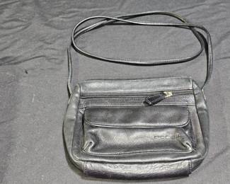 Fossil Small Black Leather Shoulder Bag