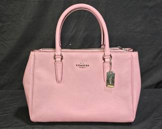 Pink Leather Coach Handbag / Shoulder Bag