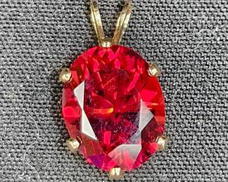 14kt Yellow Gold & 1.35ct Ruby Pendant