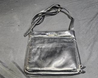 Perlina New York Soft Black Leather Cross Body Bag
