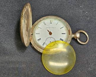 Antique Coin Silver 1878 Waltham Pocket Watch