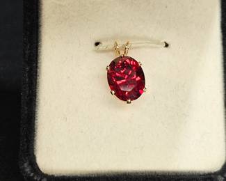 14kt Yellow Gold & 1.35ct Ruby Pendant