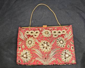 Vintage English Zardosi Clutch Evening Bag