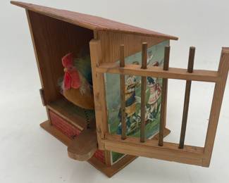 Rooster in Coop with Squeak Mechanism, Germany
