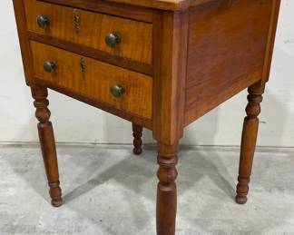 Birdseye/Tiger Maple 2 Drawer Stand Table