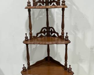 Walnut Corner What Not Etegere'