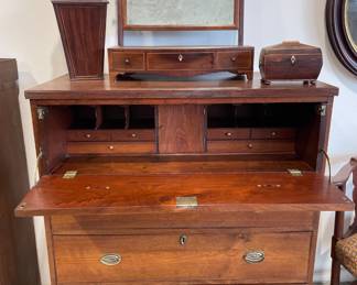 Period Hepplewhite Butler's Chest with Drop Front Drawer into Desk