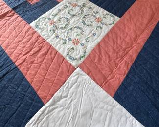 Hand Stitched Quilts Incl. Embroidered and Cross Stitched