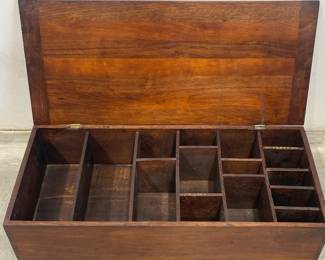 Walnut Divided Seed Box with Lid