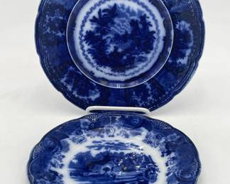 Flow Blue Scenic Plates