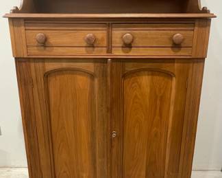 Walnut Jelly Hutch with Gallery Top
