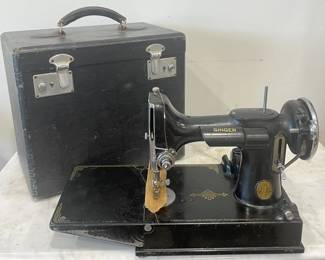 Featherweight Sewing Machine with Working with Attachments