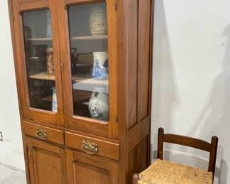 Nice Small Kitchen Cupboard with Glass Door Top