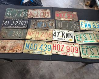Vintage License Plate Collection 
