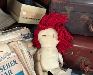 sheet music galore! plus antique little rag doll 