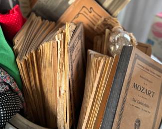 antique mini music books 