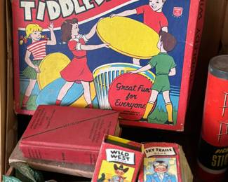 vintage Tiddly Winks, Card Games, books
