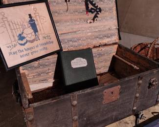 antique small trunk 