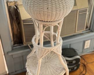 large wicker plant stand 