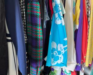 Oodles of womens vintage clothing from leather skirts to cute skirt sets 