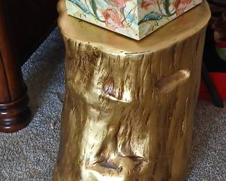 Gold Tree Stump Table
