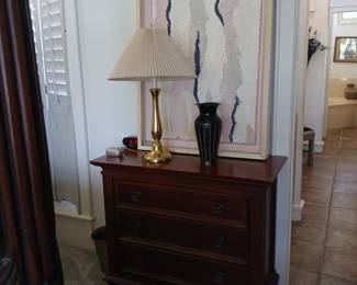 1 of 2 Small Thomasville Chest/Bedside Tables.
Mirror Goes With Dresser.