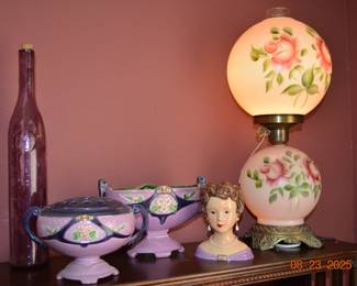 Vintage head vase
Gone with the wind lamp- reworked
