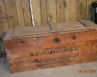 Antique Johnson Sea-Horse Crate
