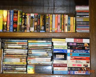 VHS,DVD, books on tape