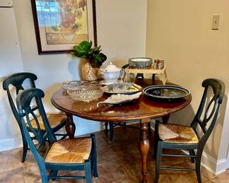 This solid top round table is from Uttermost