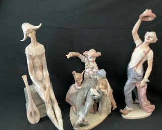 004 Lladro Fine Porcelain Clowns