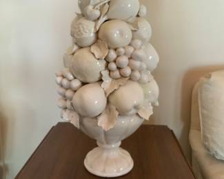 Pair of Capodimonte Italy porcelain lamps.