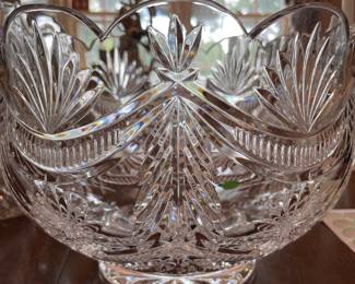 Huge Waterford crystal bowl. We have lots of Waterford. Vases, picture frames, pitchers, s/p shakers, Lismore stemware, small bowls, decanters and more…..